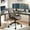 Dark Gray Mid, variant on Toject Executive Desk Chair, Ergonomic Office Chair with Lumbar Support, Suede Leather, Brown