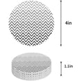 thumbnail image 1 of FMSHPON Grey Chevron Pattern Set of 4 Round Coaster for Drinks, Absorbent Ceramic Stone Coasters Cup Mat with Cork Base for Home Kitchen Room Coffee Table Bar Decor, 1 of 6
