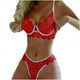 thumbnail image 5 of Traje de una pieza de encaje elástico alto de tres puntos con encanto sexy de estilo europeo y americano para mujer, entrega de lencería sexy, 5 of 5