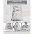 thumbnail image 7 of Grey Eucalyptus Pillow Covers King Size, Weeping Botanical Leaf Watercolor Soft Bed Throw Pillowcases Breathable Cooling Long Lumbar Body Pillow Sham Cover for Bed Sofa 20''x40'', 7 of 7