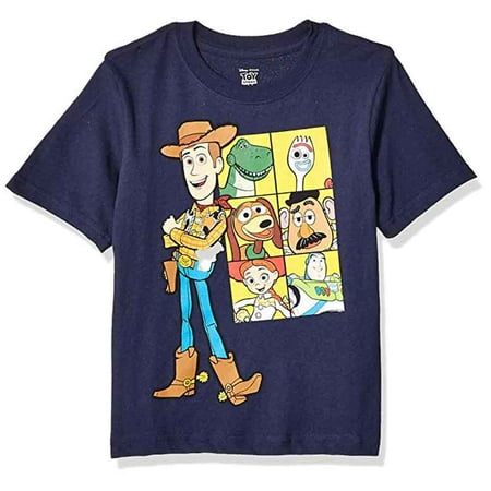 Navy Short Sleeve Tee - Toy Story 4 Little Boys (4-7) Short Sleeve Cotton Tee, Navy