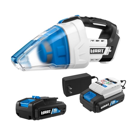 HART 2-pack 20-Volt 2Ah Batteries and Hand Vac Bundle