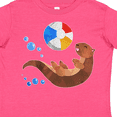 thumbnail image 4 of Inktastic Cute Otter and Beachball Boys or Girls Toddler T-Shirt, 4 of 5