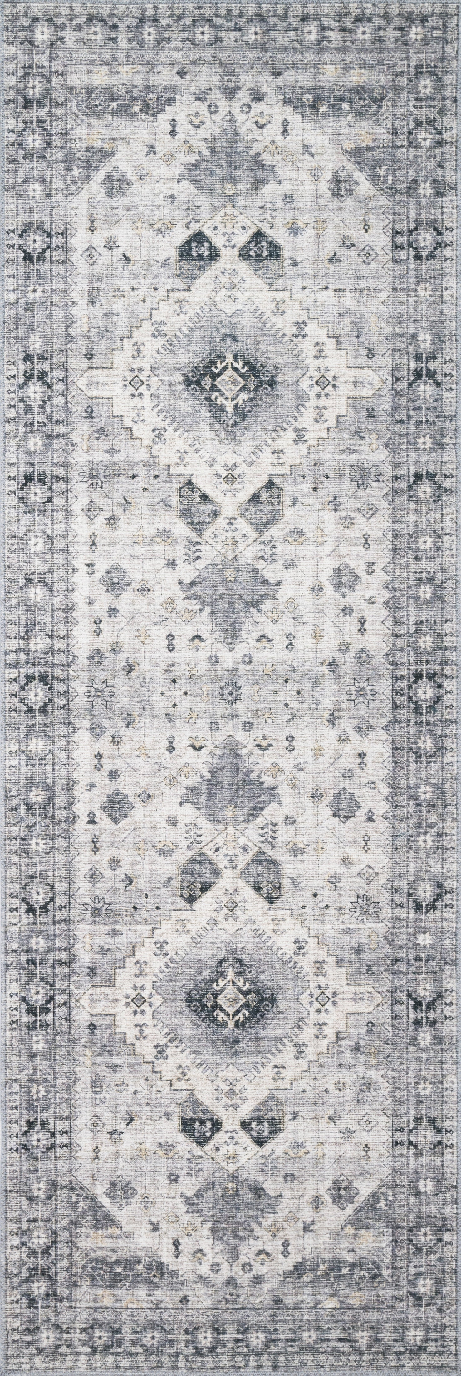 Loloi Skye Silver / Grey 7' x 9' Oval Area Rug