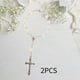 thumbnail image 5 of Pulsera De Cuentas De Cruzado, Brazalete Religioso Para Hombres, Mujeres, Bodas, Color, 5 of 6