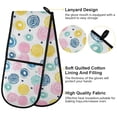 thumbnail image 4 of Dailycode Double Sided Oven Mitt with Loop Heat Resistant Kitchen Long Potholders 7" x 35" Swirl Circle, 4 of 6
