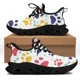 thumbnail image 1 of Zapatillas de deporte con plataforma y cordones transpirables con estampado de huellas de mascotas para mujer, 1 of 6