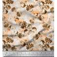 thumbnail image 1 of Soimoi Cotton Duck Fabric Swirl,Leaves & Floral Artistic Print Sewing Fabric Yard 42 Inch Wide, 1 of 1