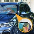 thumbnail image 3 of Yayeee Car Windshield Sun Shade Universal Fit Foldable Front Window Visor Protector, Size 55"x27.6", Abstract Painting, 3 of 8