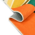 thumbnail image 4 of Yesfashion Carpets Area Rugs Washable (1400gsm) polyester pearl pile cotton TPR washed folding back printed carpet Yellow/Green 3*3ft round, 4 of 7