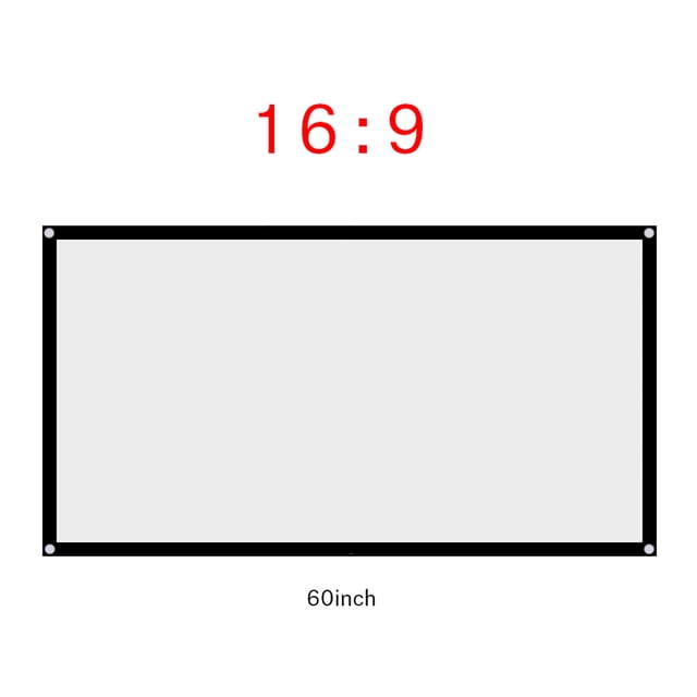 Pantalla de proyector portátil, 1 pieza, portátil, plegable, sin cortina, pantalla de proyector blanca diseñada para precisión