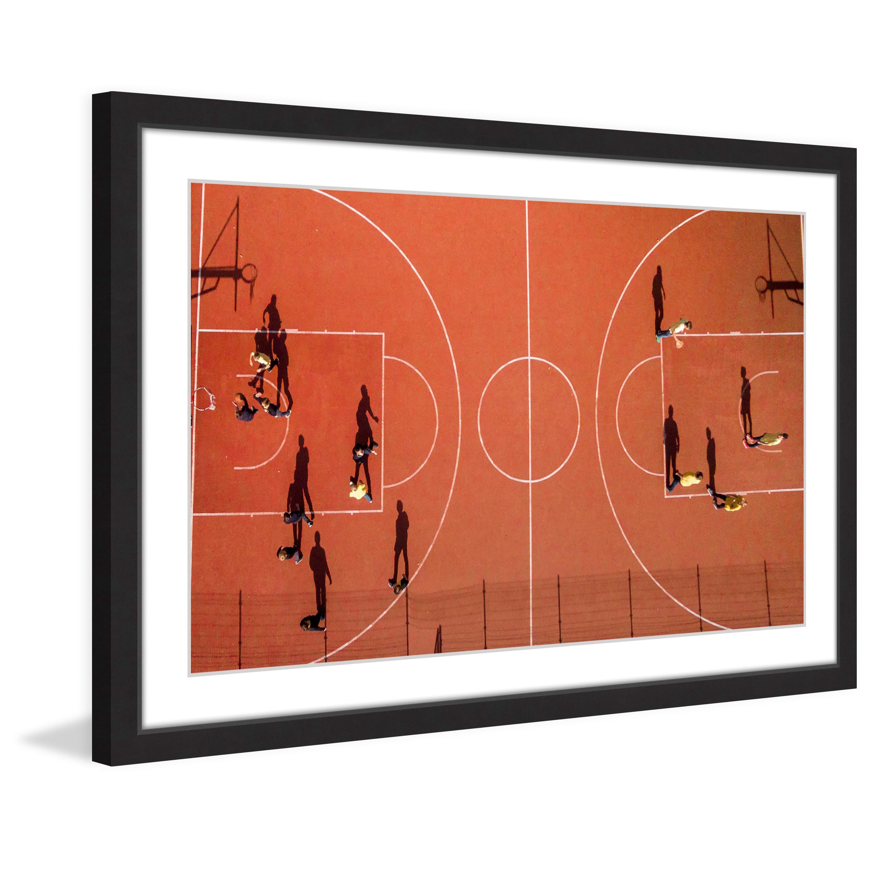 "Basketball Court" Framed Painting Art Print