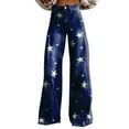 thumbnail image 2 of IDALL Baggy Jeans High Waisted Jeans Women's Vintage Flower Print Casual Wide Leg Pants Barrel Jeans Women Boyfriend Jeans Blue 2 3XL, 2 of 4