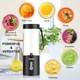 thumbnail image 3 of Licuadora portátil para batidos y batidos, OBERLY Licuadora de viaje personal para proteínas con batería recargable USB de 4000 mAh, triturar hielo, frutas congeladas y bebidas, mini taza de viaje de, 3 of 5