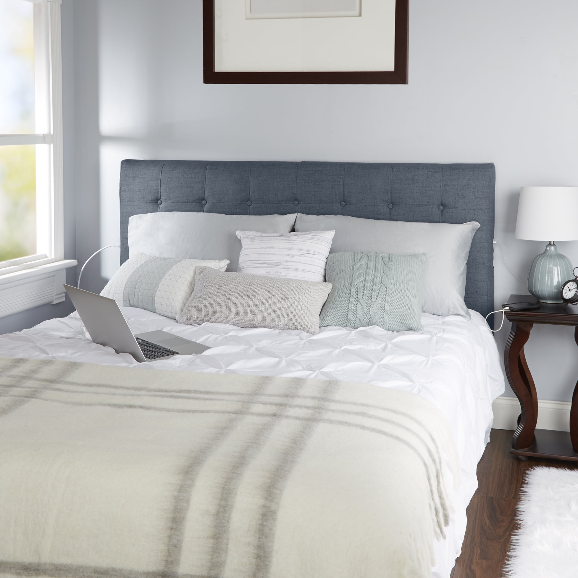 Silverwood Audrey Tufted Powered Headboard With Usb Ports Tan Silverwood Audrey Tufted Powered Headboard With Usb Ports Tan Queen Com