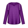 thumbnail image 5 of Posijego 2024 Spring Women's Hoodie Lightweight Long Sleeve Shirts Casual Hooded Sweatshirt Top Plus Size, 5 of 5