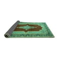 thumbnail image 2 of Ahgly Company Indoor Square Medallion Turquoise Blue Traditional Area Rugs, 6' Square, 2 of 4
