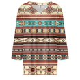 thumbnail image 3 of Gibobby Camisas mexicanas con cuello en V para mujer Camiseta mujer con cuello en V, manga corta, manga siete cuartos, estampado casual(Amarillo,G), 3 of 4
