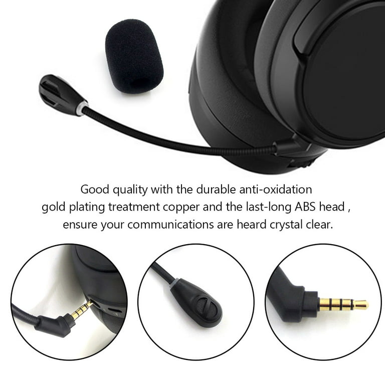  Detachable Microphone Mic Fits for Kingston HyperX Cloud Flight/ Flight S for PS4 PS4 Pro Computer PC Gaming Headsets Noise Cancelling  Replacement Mic 3.5mm Jack : Video Games