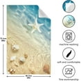 thumbnail image 3 of GZHJMY Starfish and Seashell in Sea Water Kitchen Towels Set of 1 Dishcloths Hand Towels Tea Towels Ultra Absorbent for Cleaning Washing Drying Dishes Tableware 28'' x 18'', 3 of 7