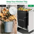 thumbnail image 7 of Pull Out Trash Can Under Cabinet,Stainless Steel Heavy Duty Under Sink Trash Can Kit for 30L Trash Can,Adjustable Slide Out Shelf for Waste Can Under Kitchen Sink,Trash Can NOT INCLUDED, 7 of 7