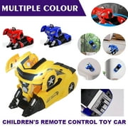 POINTERTECK Remote Control Transform Car Robot Toy with Lights Deformation RC Car 2.4Ghz Rechargeable 360°Rotating Stunt Race Car Toys for Kids Boys Girls Age 5 6 7 8 Year Old Xmas Holiday Toy Gifts