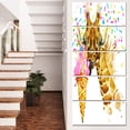 thumbnail image 1 of Giraffe Eating Ice Cream Watercolor - Contemporary Animal Art Canvas, 1 of 3