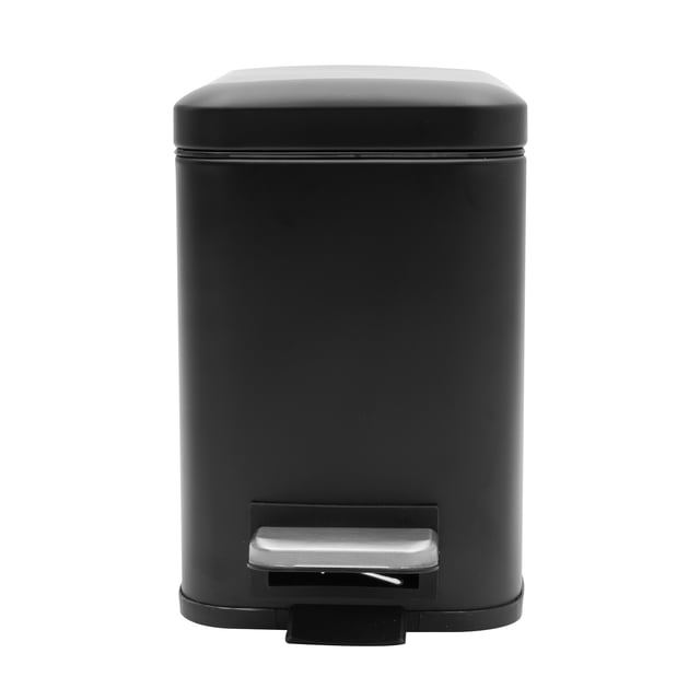 Bote De Basura Cuadrado Acero Inoxidable 3l Home Styles Negro