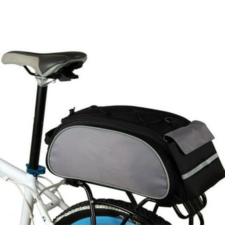 Kadell Polyester 13L Cycling Bicycle Rear Seat Bag Saddle Rack Bike Pannier Handbag Shoulder Bag Travel Sport 15.75x8.27x6.30