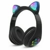 Bluetooth Wireless Cat Rabbit Ear Headsets LED Headphones with Mircophone For Kids Girls