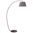 thumbnail image 2 of HOMCOM Arched Floor Lamp, Modern Standing Lamp with Foot Switch & Metal Base, Corner Reading Lamps Tall Pole Light for Office Bedroom Living Room, Grey, 2 of 9