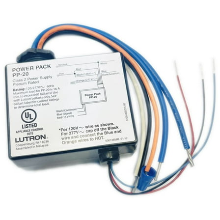 PP-20 L U TR O N POWER PACK CLASS 2 POWER SUPPLY PLENUM RATED 120/277V 60Hz 16A