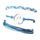 thumbnail image 5 of Pulseras de tela bohemia sweethay trenzada cómoda elegante Azul, 5 of 6