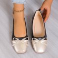 thumbnail image 3 of Mostsola Flats for Women Wedding Business Dress Shoes Slip on Squared Toe Bowknot Walking Shoes, 3 of 7
