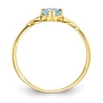 thumbnail image 2 of 10k Yellow Gold Aquamarine Birthstone Ring March Gemstone, 2 of 9