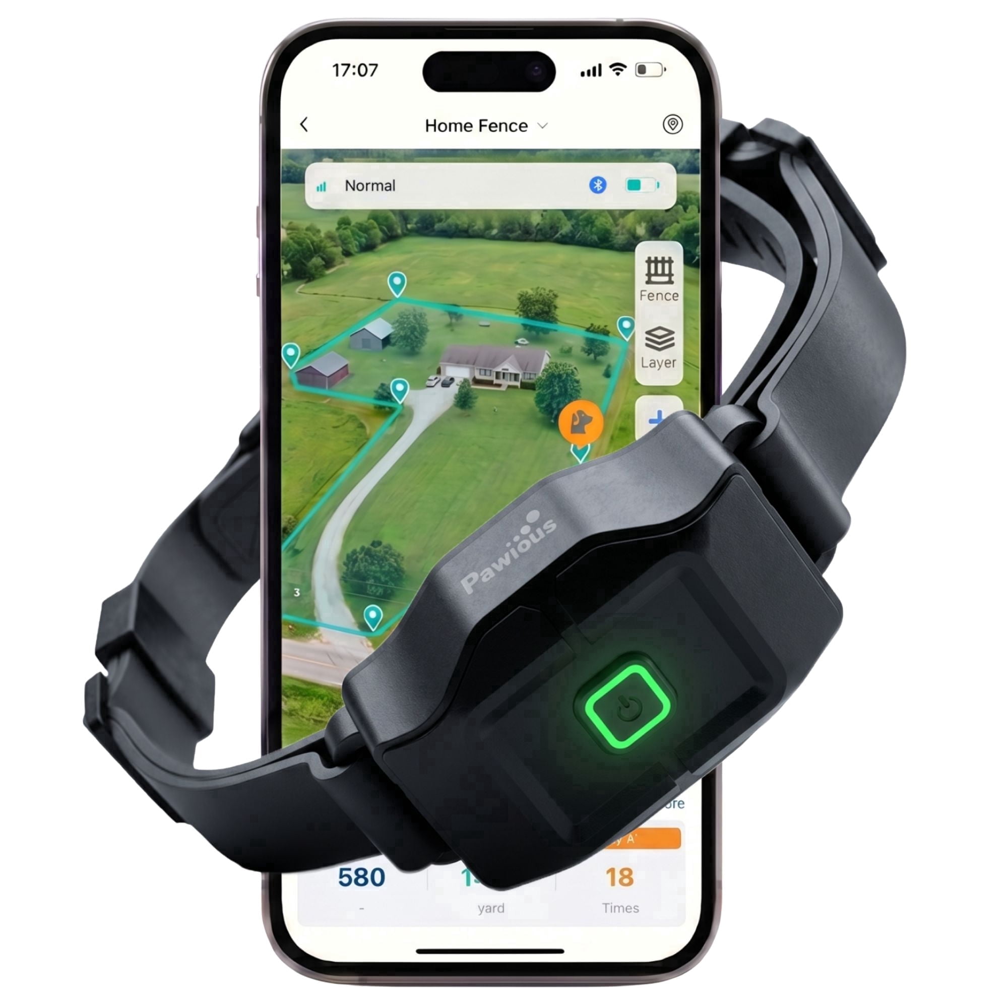 Pawious™ GPS Dog Fence - Advanced Virtual Boundary System