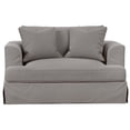 thumbnail image 3 of Newport Slipcover Only for 52" Chair & A Half w Ottoman Gray Performance Fabric, 3 of 4