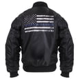 thumbnail image 3 of Rothco Thin Blue Line Flag MA-1 Flight Jacket, 3 of 3