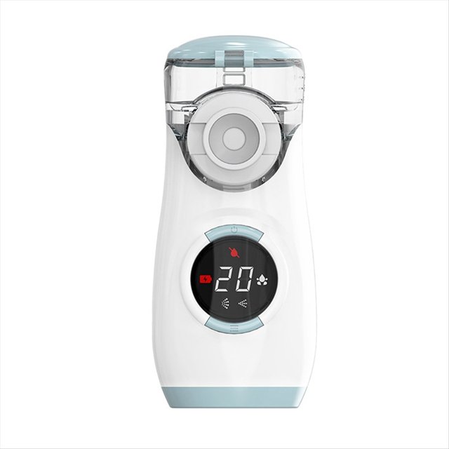 Nebulizador Portátil con Interfaz LED Intuitiva y Limpieza Automática, Nebulizador de Portátil de Mano para el Hogar Azul