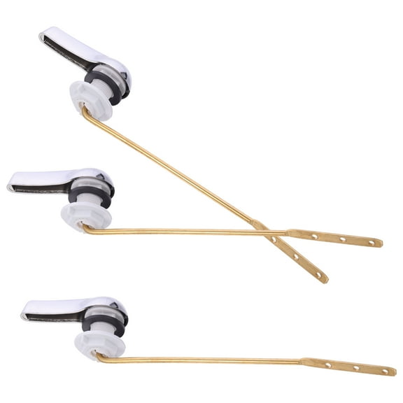 Toilet Bowl Handles Flusher Replacement Kit Wrench Parts inside Tank Water Copper Abs 3 Pcs