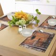 thumbnail image 4 of Ambesonne Antique Place Mats Set of 4, Pine Wood Windows, Standard Size, Caramel Brown, 4 of 6