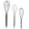 thumbnail image 3 of Batidos de acero inoxidable 8 "10" 12 ", juego de batidores de alambre, batidores de cocina para cocinar, mezclar, batir, agitar LYD Gadgets de cocina, 3 of 7