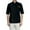 Black, variant on Unisex Cardigan Style Chef Jacket, Short Sleeve Waterproof Oil-Proof Kitchen Uniform for Chefs and Kitchen Staff Restaurant Cafe Hotel,Black M