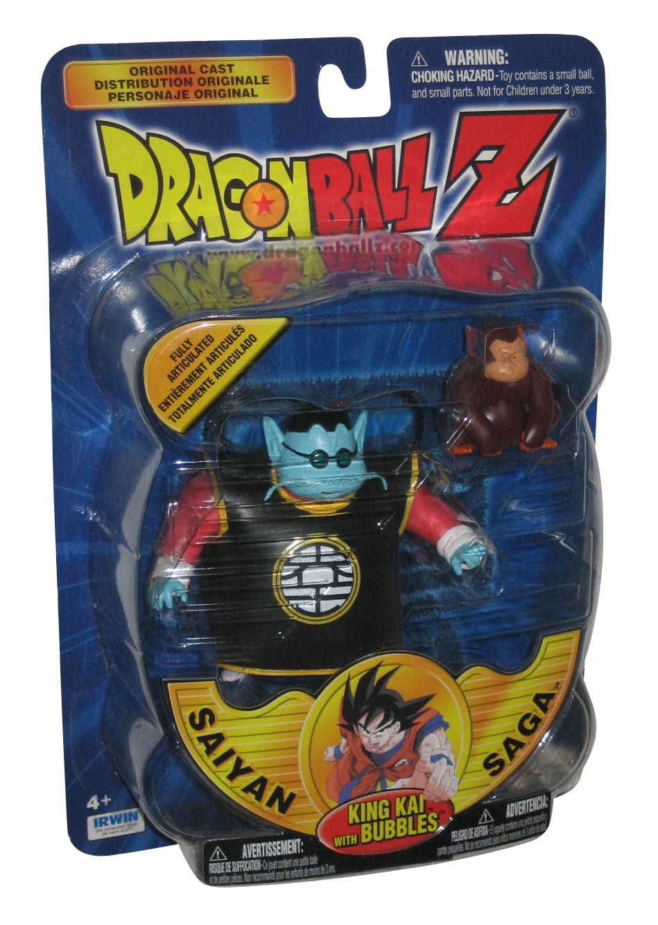 Dragon Ball Z Saiyan Saga Irwin Toys King Kai & Bubbles Action Figure ...