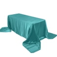 thumbnail image 6 of Efavormart Rectangle Satin Tablecloth, 90"x156" Smooth Oblong Washable Table Cloth, Decorative Silky Fabric Table Cover for Wedding, Party, Banquet- Turquoise, 6 of 9