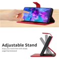 thumbnail image 2 of Flip Wallet Case for Samsung Galaxy A25 5G with Kickstand & Wrist Strap, Shockproof TPU Inner Red, 2 of 7