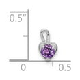 thumbnail image 3 of 14K White Gold Charm Pendant (02) February Synthetic Birthstone Purple, 3 of 3