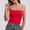 Red women square neck tank top a1, variant on MORESEC Women Square Neck Sleeveless Tank Tops for Summer Casual Basic Solid Tee Shirts Cute Vacation Clothes, Pink Free Size