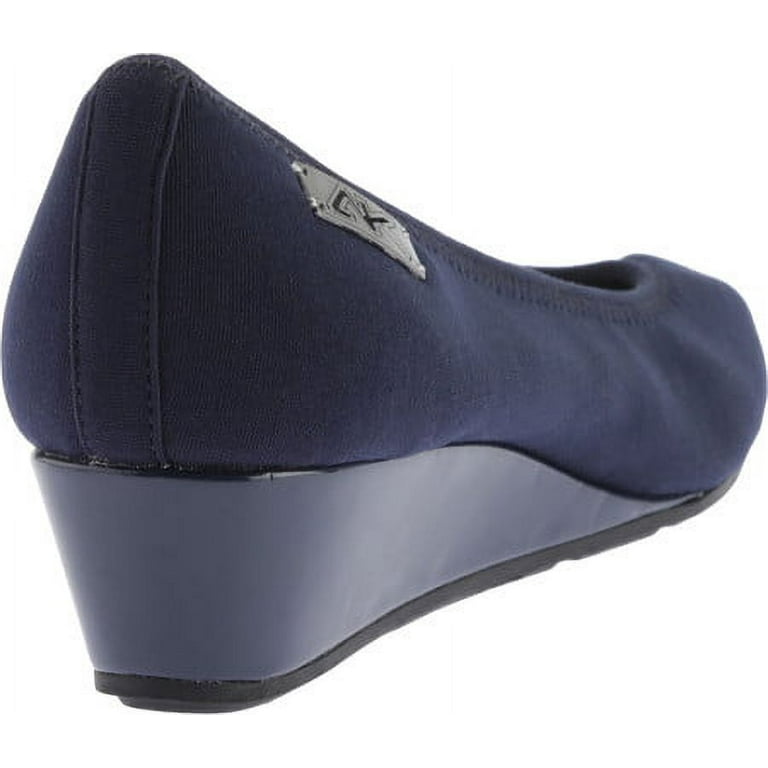 Womens AK Anne Klein Sport Camrynne Comfort Wedges Navy Navy Walmart