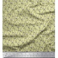 thumbnail image 1 of Soimoi Cotton Poplin Fabric Leaves & Magnolia Night Wear Fabric Prints by Yard 56 Inch Wide, 1 of 1
